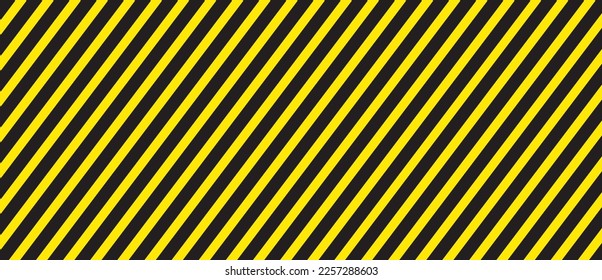 Diagonal stripes background. Yellow and black lines pattern for road warning and wallpaper template. Realistic lines with repeat stripes texture. Simple geometric stripes background. Pattern vector