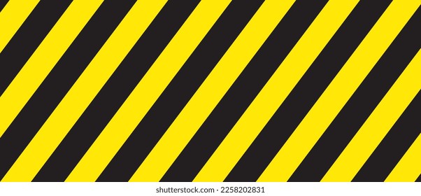 Diagonal stripes background. Yellow and black lines pattern for road warning and wallpaper template. Realistic lines with repeat stripes texture. Simple geometric stripes background. Pattern vector
