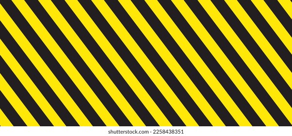 Diagonal stripes background. Yellow and black lines pattern for road warning and wallpaper template. Realistic lines with repeat stripes texture. Simple geometric stripes background. Pattern vector