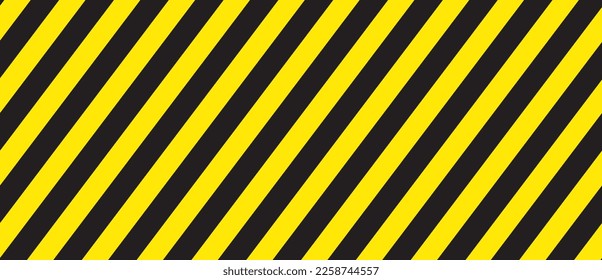 Diagonal stripes background. Yellow and black lines pattern for road warning and wallpaper template. Realistic lines with repeat stripes texture. Simple geometric stripes background. Pattern vector