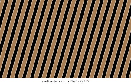 Diagonal stripes of black and tan with thin beige lines abstract background