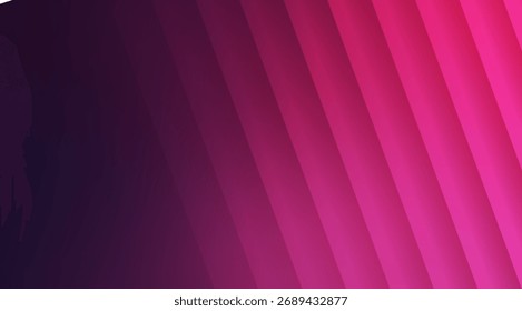 Diagonal stripes cascade across the image, transitioning from a deep, shadowed plum to a vibrant, rose pink, creating a modern and visually striking color gradient design