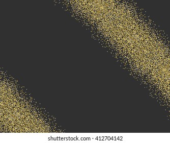 Diagonal stripes consisting of small gold sequins for banners, invitation , save the date. Gold glitter. Beautiful festive background.