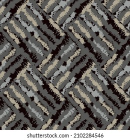 Diagonal stripes pattern, doodles, seamless vector background. 