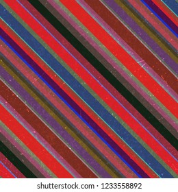 Diagonal stripes pattern, seamless texture background. Ideal for printing onto fabric and paper or decoration. Brown, red, blue colors.