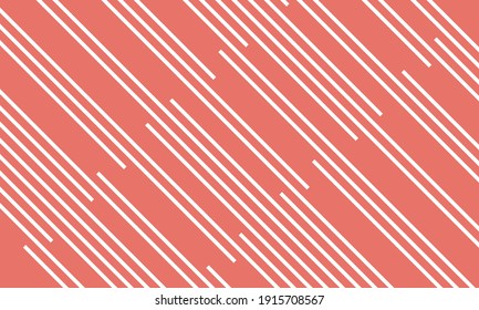 Diagonal of stripes pattern vector. Design repeat lines white on red pastel background. Design print for illustration, texture, textile, wallpaper, background. Set 9