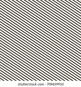 Diagonal stripes pattern. Vector seamless striped texture. Abstract monochrome geometric background with thin parallel slanted lines. Simple stylish repeat design for tileable print, decoration, cover