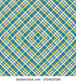 Diagonal stripes rhombus grid delicate vector seamless pattern. Overlaying lines texture. Stripes chequered wallpaper print. Colorful plaid lines grid endless ornament.