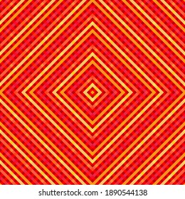 Diagonal stripes rhombus grid grunge vector seamless pattern. Overlapping lines geometry. Stripes chequered fabric print. Colorful checkered lines endless ornament.