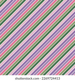Diagonal Stripes Seamless Pattern - Colorful and bright striped repeating pattern design