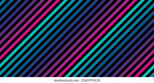Patrón de rayas diagonales sin soldadura. Antecedentes retro de los años 1980 - los años 1990 estilo moda. Repita la textura de líneas inclinadas de color. Plantilla de diseño decorativo geométrico del vector abstracto. Decoración moderna