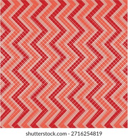 Rayas diagonales sin patrón en tonos de rojo y blanco creando un fondo geométrico moderno atrevido ideal para diseños de Vector de repetición con estilo festivo