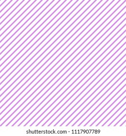 Diagonal Stripes Seamless Pattern - Thin pink diagonal stripes on white background