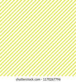 Diagonal Stripes Seamless Pattern - Thin yellow diagonal stripes on white background