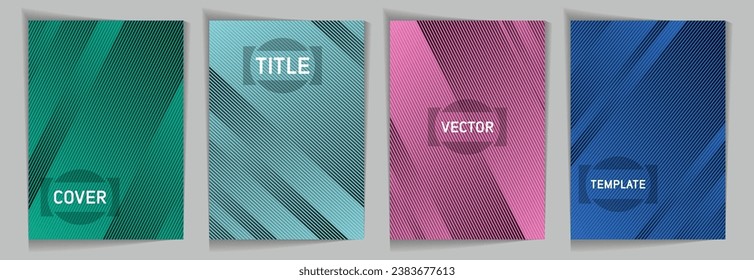 Plantillas de página de portada de degradado metálico de textura de rayas diagonales. Colocar el texto. Colección de diseño de diseño de portada. Patrones de fondo de gradiente metálico. Fondos de póster en blanco premium.