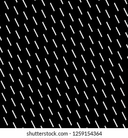 Diagonal strokes pattern. Lines ornament. Dashes motif. Hatches background. Dashed wallpaper. Bars image. Linear backdrop. Digital paper, web design, textile print, abstract. Seamless vector.