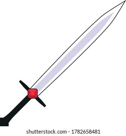 Diagonal Sword Ruby Logo Icon Symbol Stock Vector (Royalty Free ...