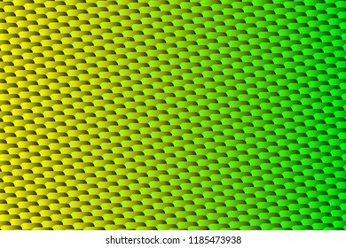 Diagonal symmetrical abstract pattern in yellow and green gradient 