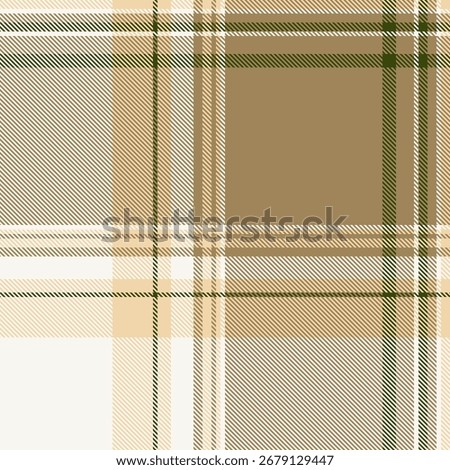 Diagonal tartan background textile, upscale pattern plaid seamless. Checker vector texture check fabric in amber and white colors palette.