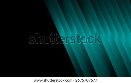 Diagonal teal gradient stripes on black background. Bright glowing bars partially cover the banner, creating a bold dynamic abstract design.