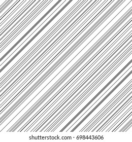 Diagonal thin black lines abstract on white background. Seamless surface pattern design with linear ornament. Vector.