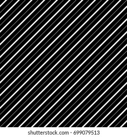 Diagonal thin white lines abstract on black background. Seamless surface pattern design with linear ornament. Angled straight stripes motif. Slanted pinstripe. Striped digital paper for print. Vector.