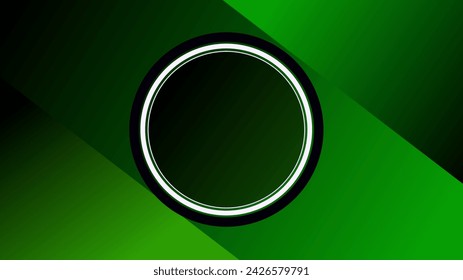 Diagonal three dimensional green rectangle strips asbtract technology copy space background