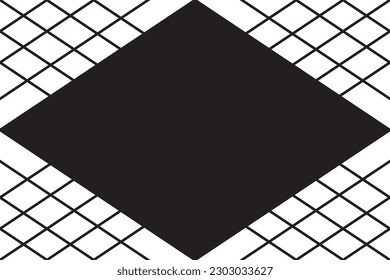 Diagonal of tile pattern vector. Design shape of rhombus black on white background. Design print for illustration, texture, textile, wallpaper, background. Set 9