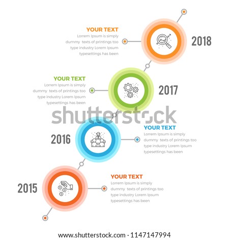 Diagonal Timeline Infographics