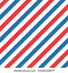 Diagonal tricolor, red and blue lines