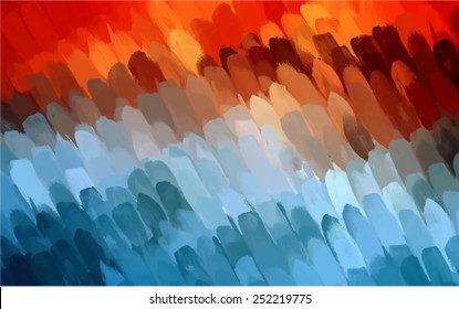 Diagonal two colors  brush strokes background. Vector version