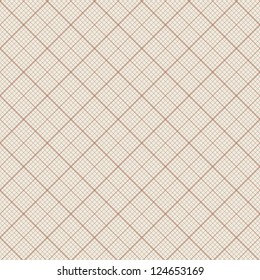 Diagonal vector seamless background - retro millimeter paper pattern
