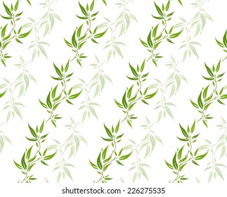 Diagonal vector seamless pattern with branches
