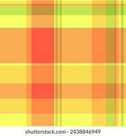 Diagonal vector texture fabric, magazine background tartan seamless. Panel pattern textile plaid check in orange and lime color.