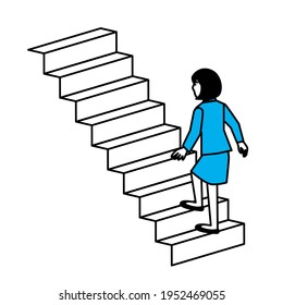 階段 登る 女性 のイラスト素材 画像 ベクター画像 Shutterstock