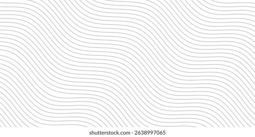 Diagonal wavy contour line pattern on white background in 4k resolution. Abstract vector illustration suited for desktop wallpaper, banner, poster, website, backdrop