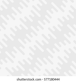 Diagonal Wavy Irregular Rounded Lines Seamless Pattern. White tileable vector background in flat style.