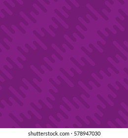 Diagonal Wavy Irregular Rounded Lines Seamless Pattern. Purple Vector Background In Flat Style.