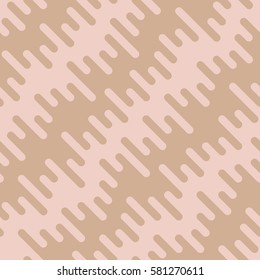 Diagonal Wavy Irregular Rounded Lines Seamless Pattern. Pale tileable vector background in flat style.