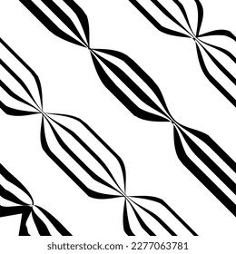 Diagonale Wavy Linie auf weißem, nahtlosem Muster. Modegrafisches Hintergrunddesign. Moderne, stilvolle abstrakte Textur. Die monochrome Vorlage für Drucke, Textilien, Tapeten, . Vektorgrafik