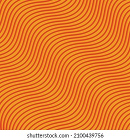 Diagonales, gewelltes Linienmuster, Hintergrund-Bildschirmhintergrund Orange eps10. 