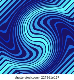 Diagonal wavy lines in blue tones pattern. Fashion graphic background design. Modern stylish abstract texture. Colorful template for prints, textiles, wrapping, wallpaper. illustration