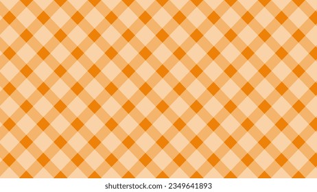 Diagonal white checkered in the orange background	