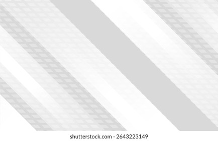 Diagonale weiße und graue Streifen mit einem subtilen karierten Muster schaffen einen eleganten, modernen Hintergrund. Das Design hat eine saubere, minimalistische Atmosphäre.