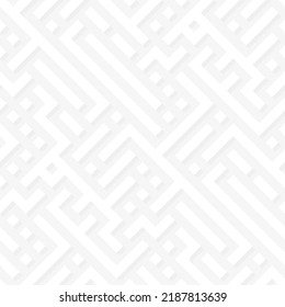 Diagonal white maze seamless pattern