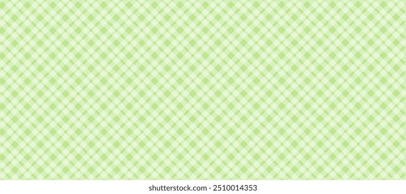 Diagonal white plaid in the green background
