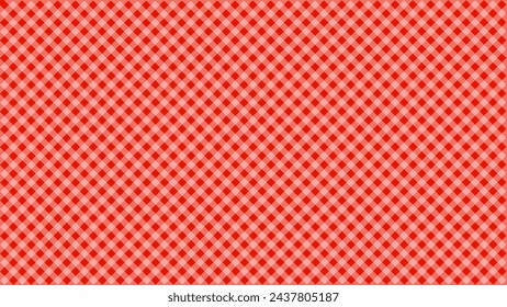 Diagonal white plaid texture in the red background	