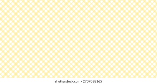 Tela escocesa blanca diagonal en el fondo amarillo