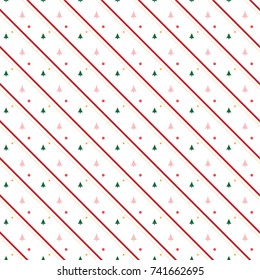 Diagonal white stripe and red line Christmas pattern illustration background, can be used for gift wrapping paper