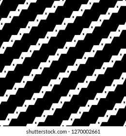 Diagonal zigzag lines background. Jagged stripes motif. Triangular waves ornament. Curves image. Linear backdrop. Digital paper, textile print, web design. Seamless pattern
